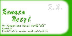 renato metzl business card